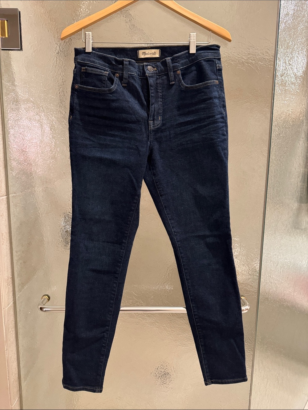 Madewell Dark Indigo 9”Mid-Rise Skinny Jeans